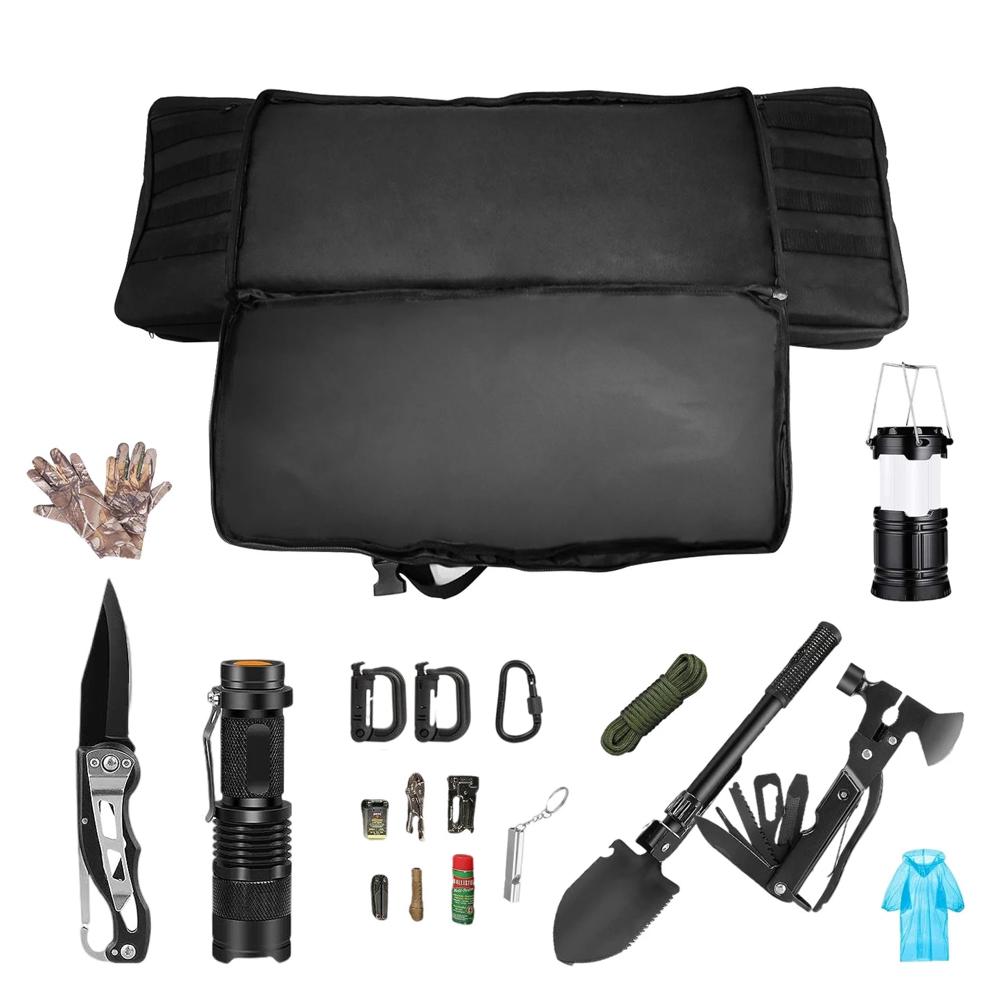 Classic Tactical Double Long Gun Pack Pistol Transport Case with Backpack Strap Lockable Compartment for Outdoor Hunting