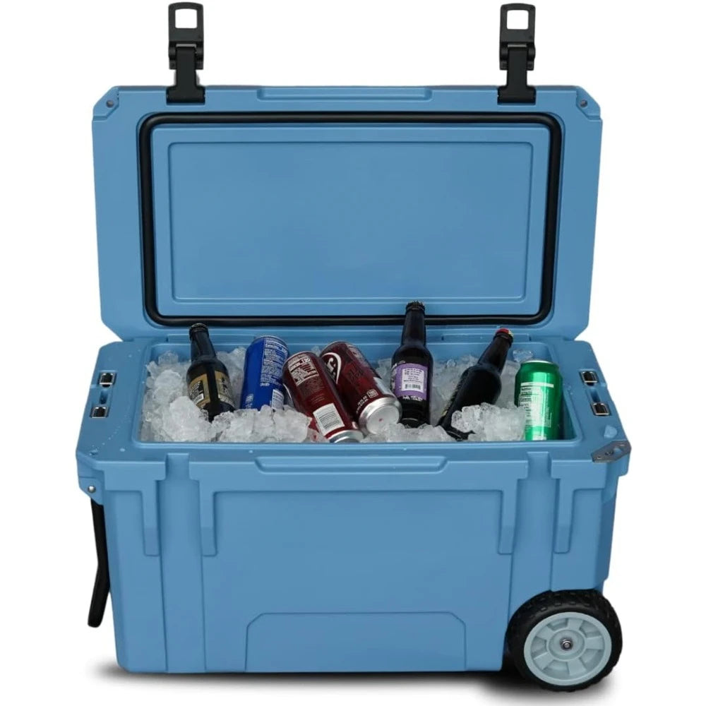 Cobalt 55 Quart Roto Molded Super Ice Cooler, Holds Ice Up To 5 Days, & Multifunctional Storage Box