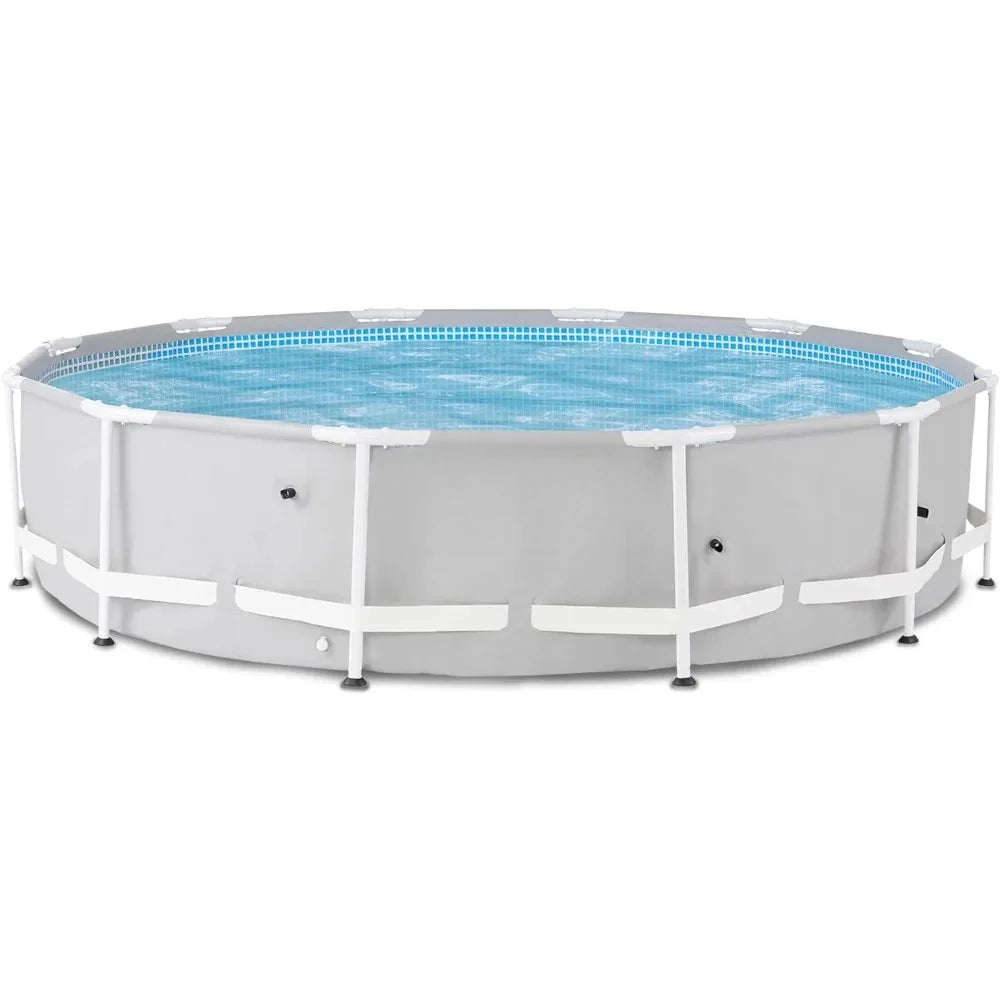 12 Foot X 30 Inch Prism Frame 6 Person Outdoor Round Above Ground Swimming Pool