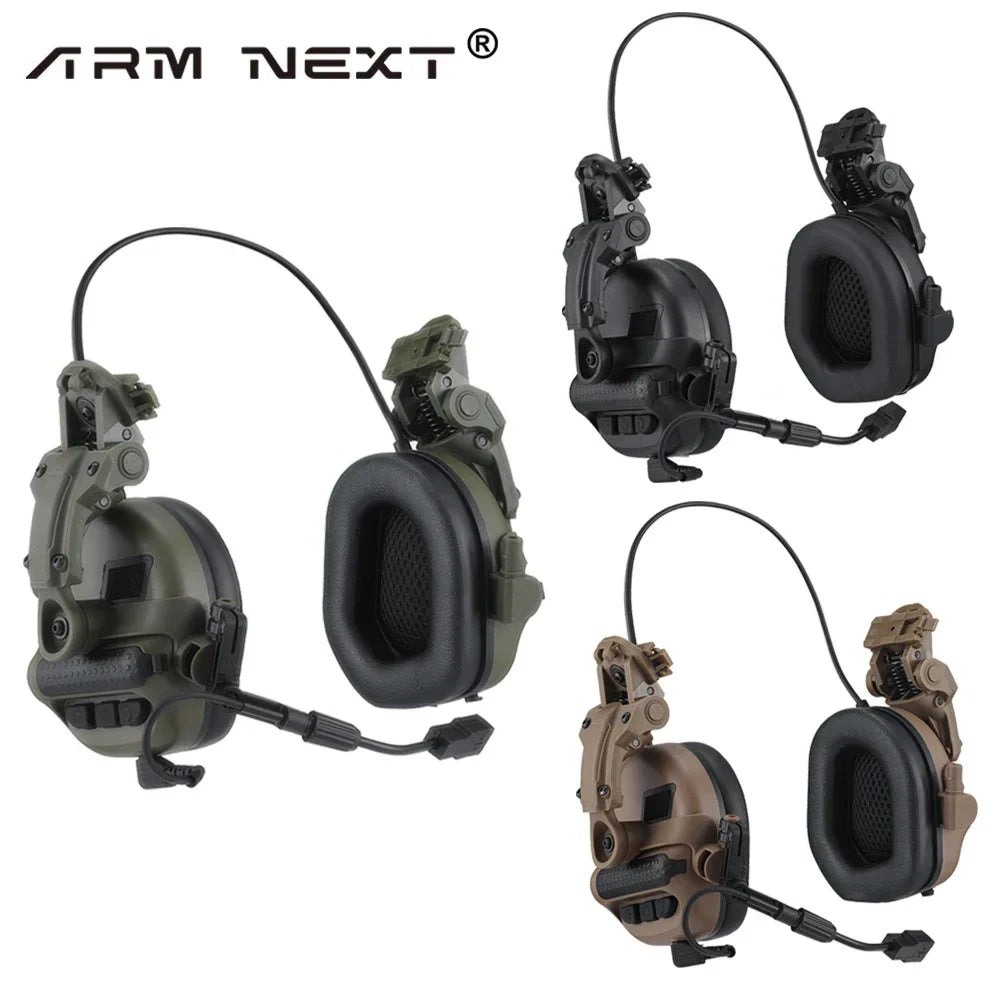 Tactical Headset Without Pickup and Active Noise Reduction Helmet Version