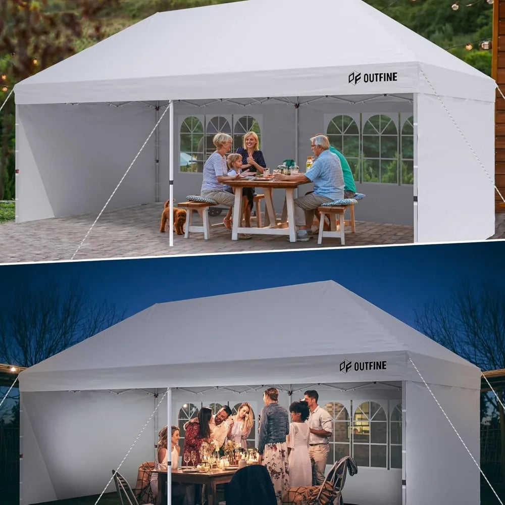 Canopy 10'X20' Pop Up Canopy Gazebo Commercial Tent with 4 Removable Sidewalls