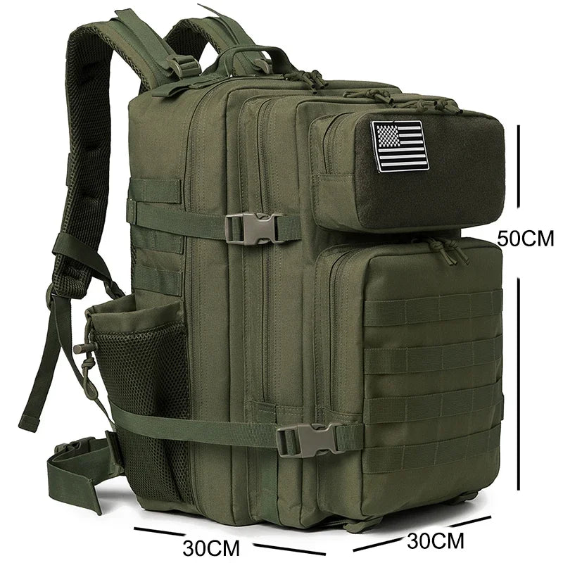 Military Tactical Backpack, Army Bag, Hunting, Outdoor, Hiking, Rucksack Witch Bottle Holder