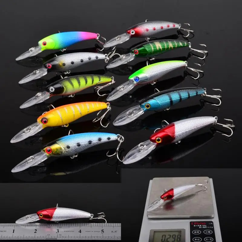 Fishing Lure Tackle Kit Set Hard Bait Artificial Rotating Floating Wobblers Spinner Sinking Hooks