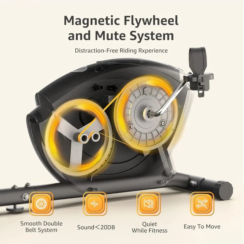 Recumbent Exercise Bike, Indoor Magnetic Cycling Fitness