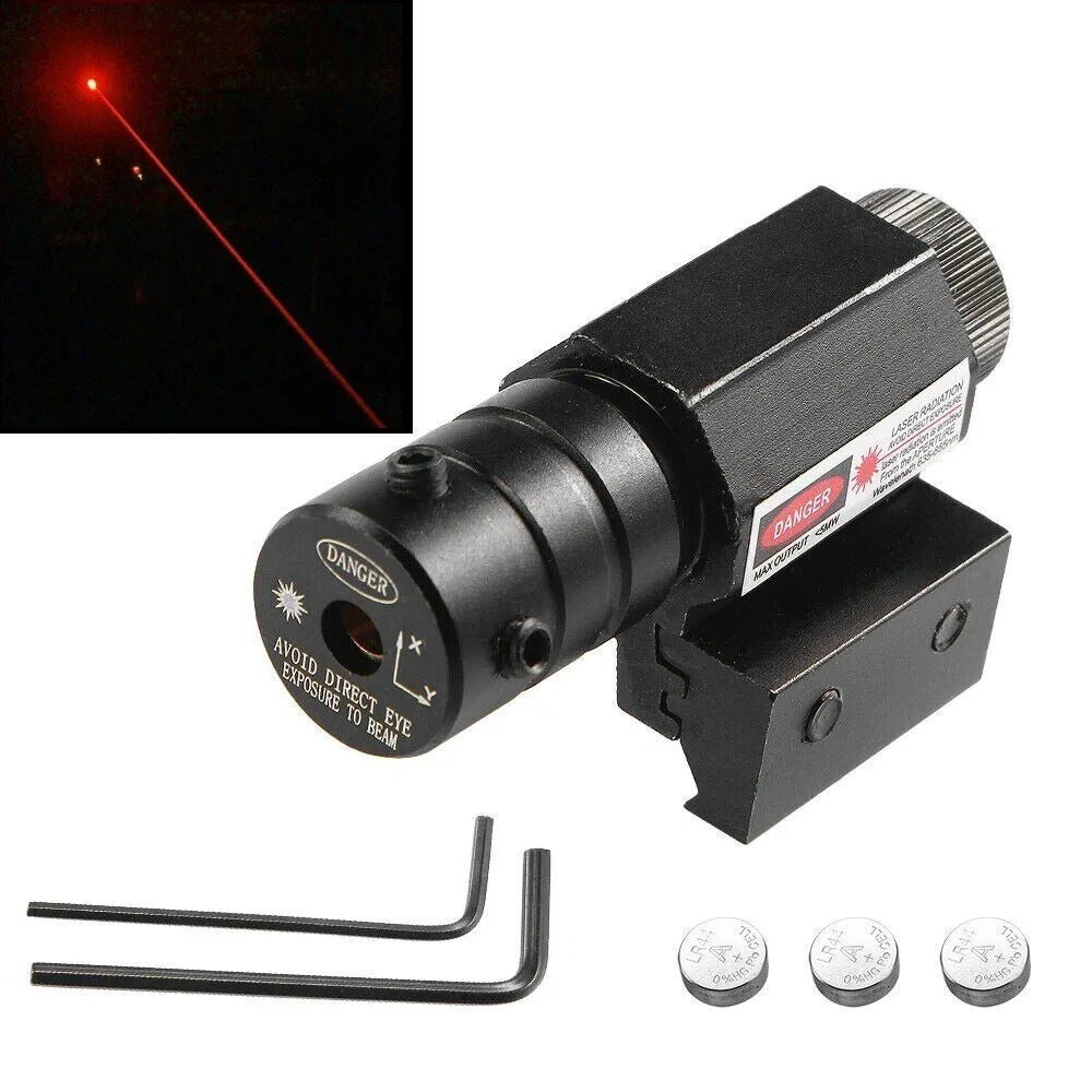 Red Dot Laser Sight Scope with Adjustable 11mm 20mm Picatinny Rail Mount