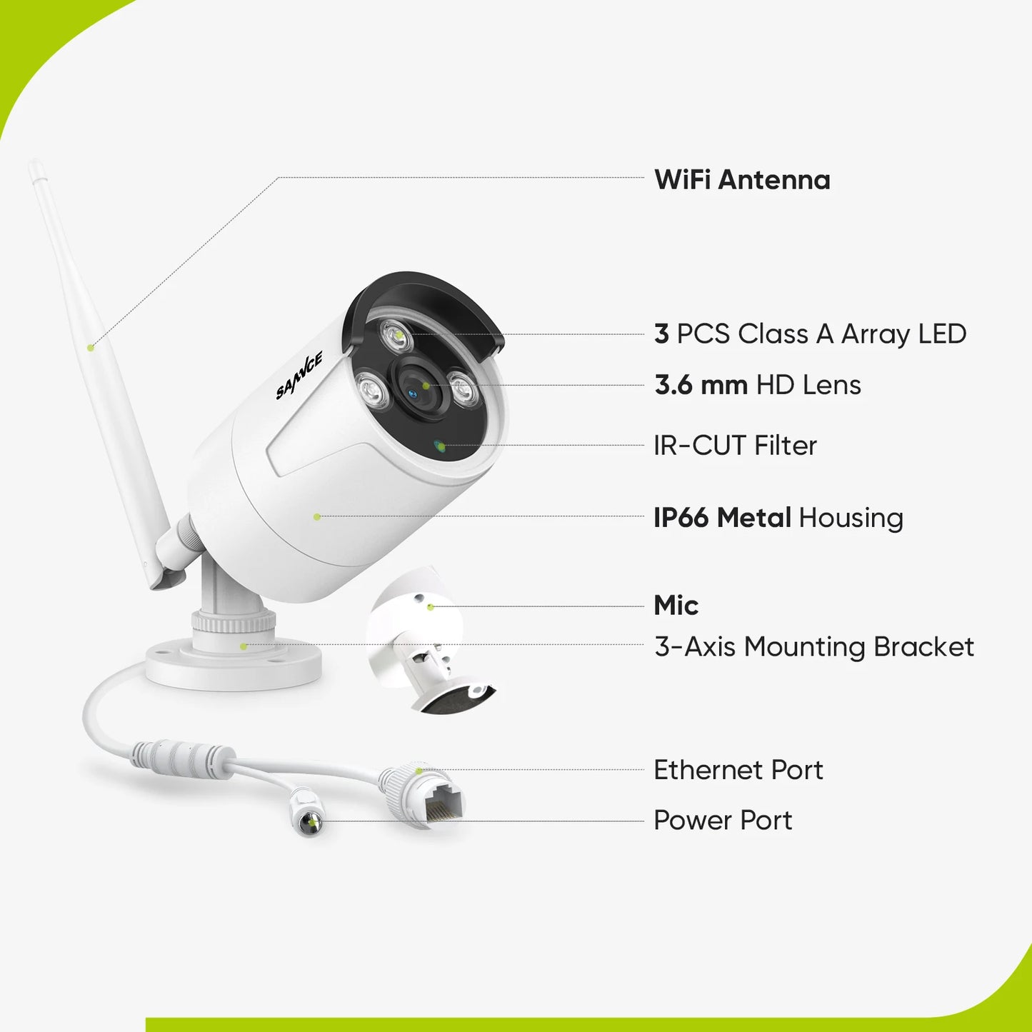 Wireless CCTV System Outdoor IR Night Vision Waterproof IP