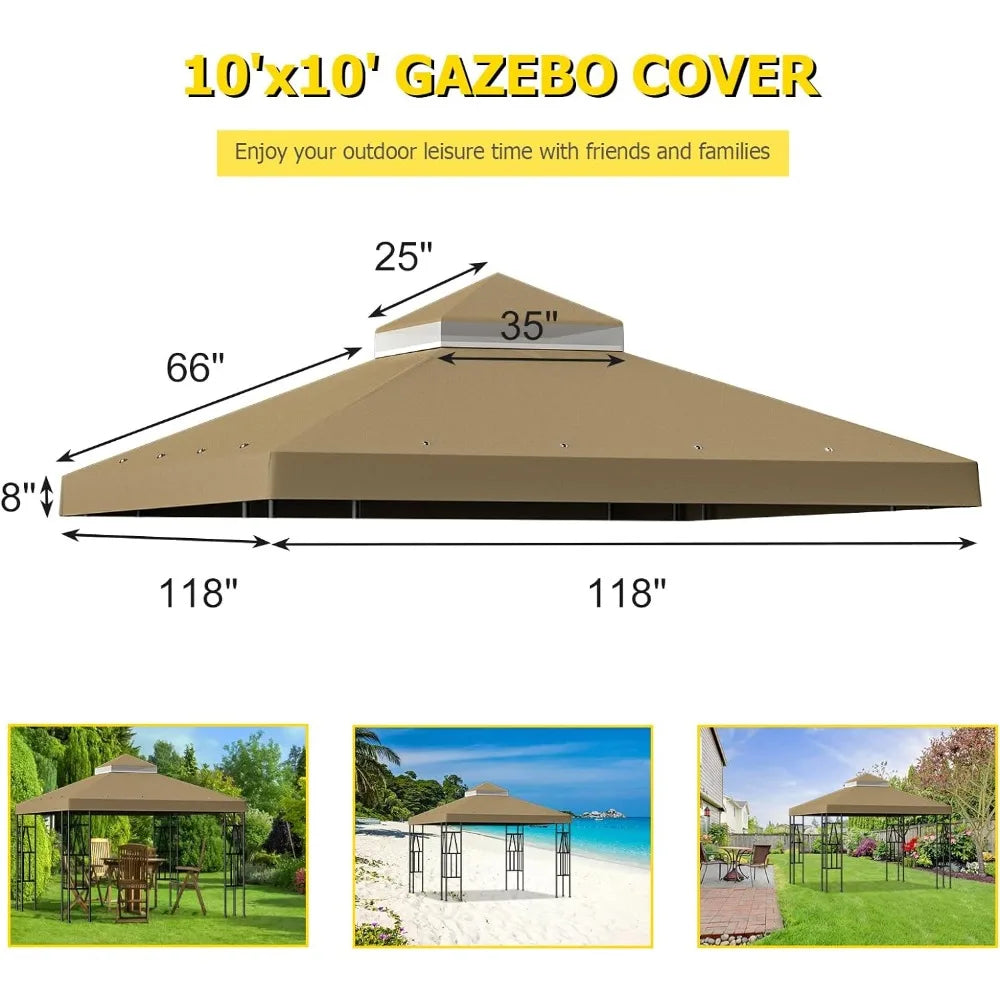 Replacement Canopy Top Cover Only for 10x10 Gazebo