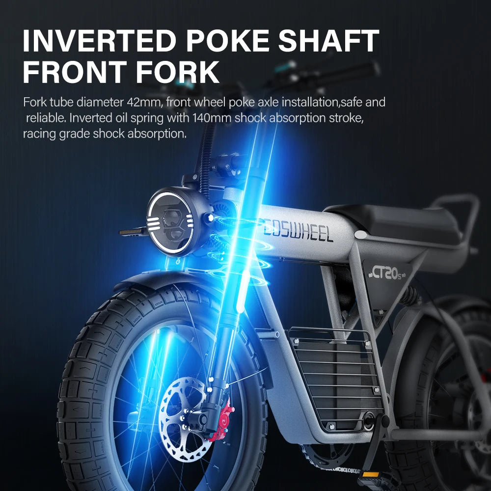 Electric Bike 2000W Motorcycle 20 Inch Fat Tire