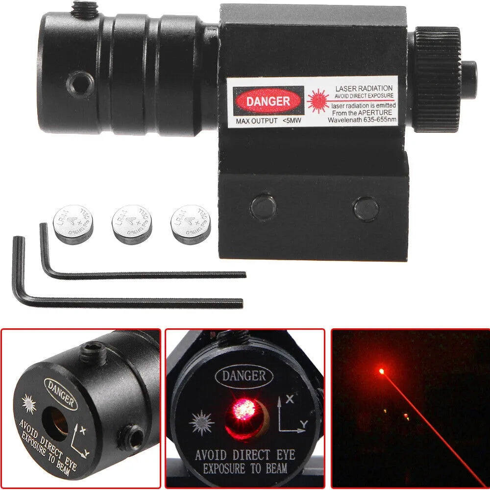 Red Dot Laser Sight Scope with Adjustable 11mm 20mm Picatinny Rail Mount