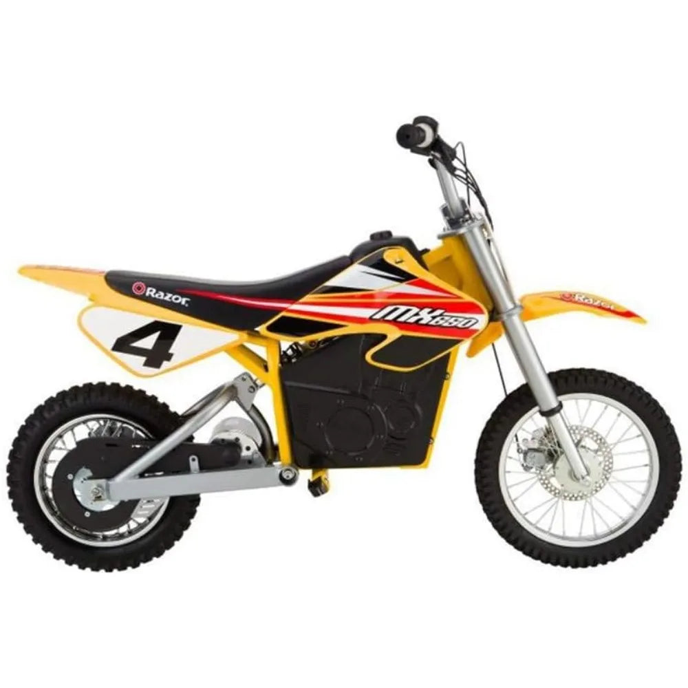 Dirt Rocket Electric-Powered Dirt Bike with Authentic Motocross Dirt Bike Geometry