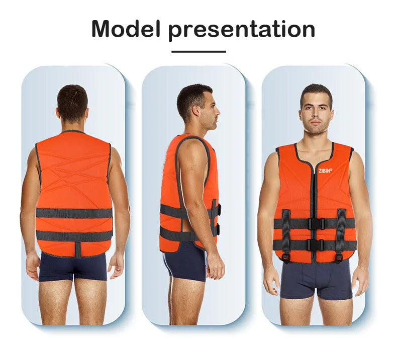 Life Jacket Vest Water Sports Kayaking Surf Drifting for Adult & Children