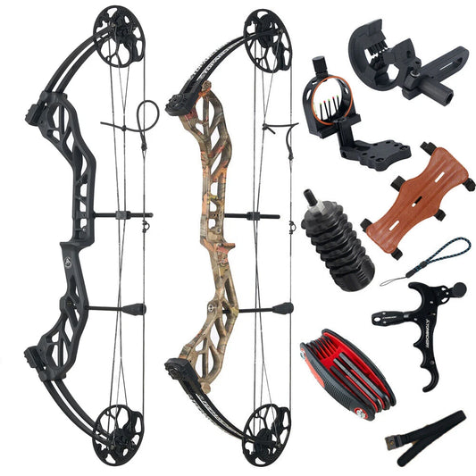 Compound Bow Archery Sets 19-70lbs Draw Weight Adjustable Shooting Right Hand