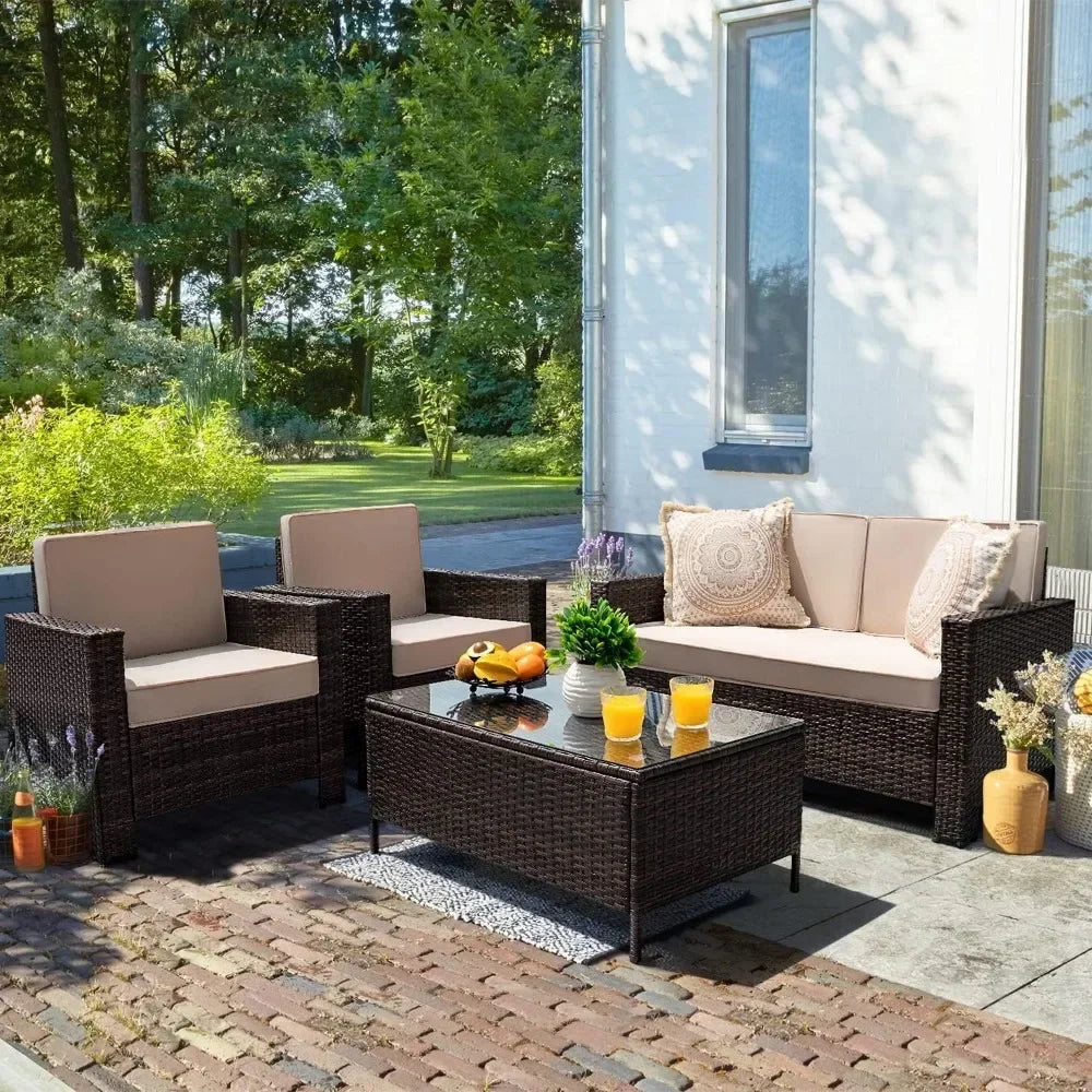 Patio Furniture Sets 4 Pieces Outdoor