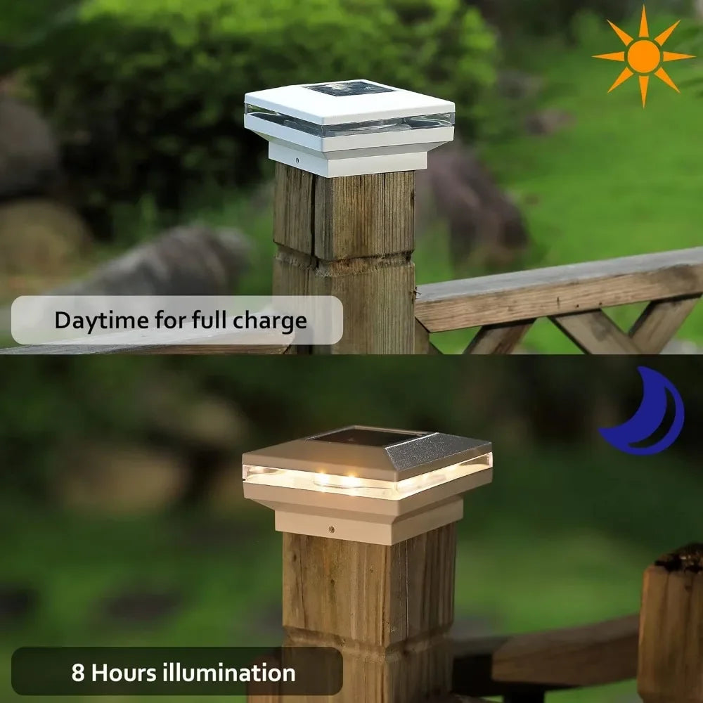 Outdoor Solar Post Lamp, Solar Powered, & LED Lighting