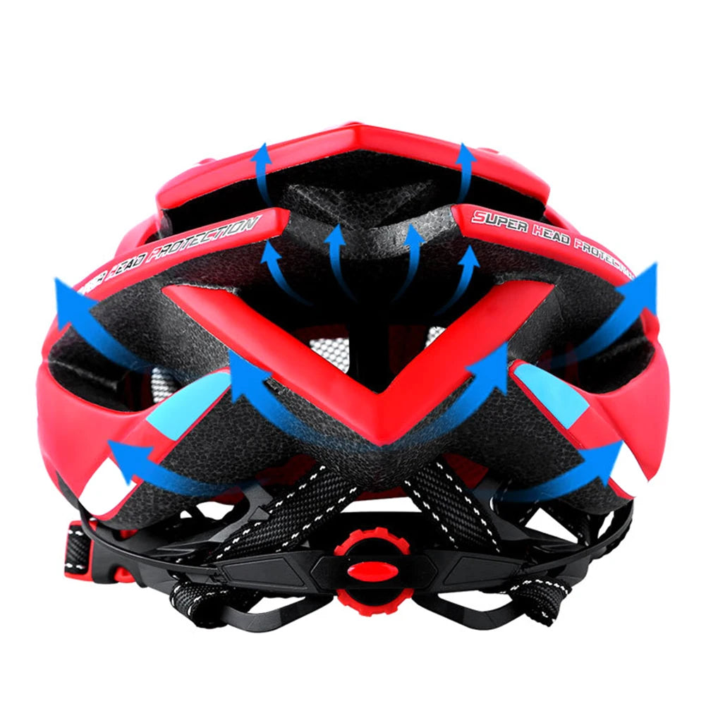 Ultralight Cycling Helmet Flame Design MTB Road Riding Safety