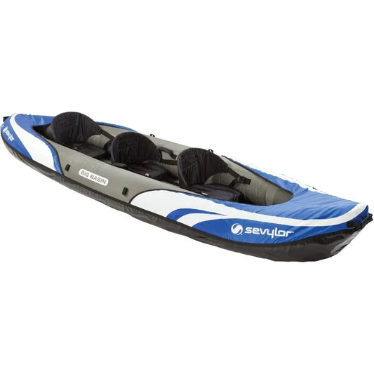 Big Basin 3-Person with Adjustable Seats & Carry Handles, Heavy-Duty PVC Construction for Rugged Use